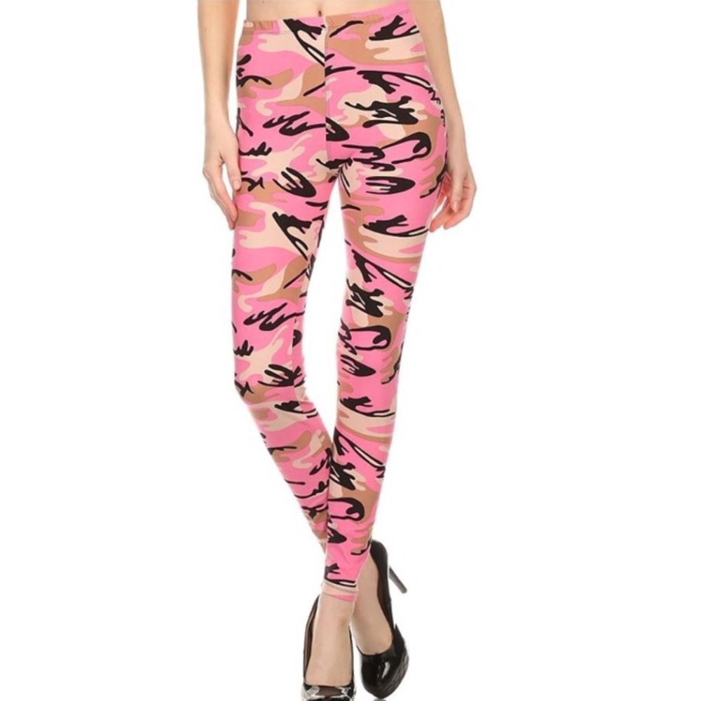 Pink Camo camouflage fashion leggings